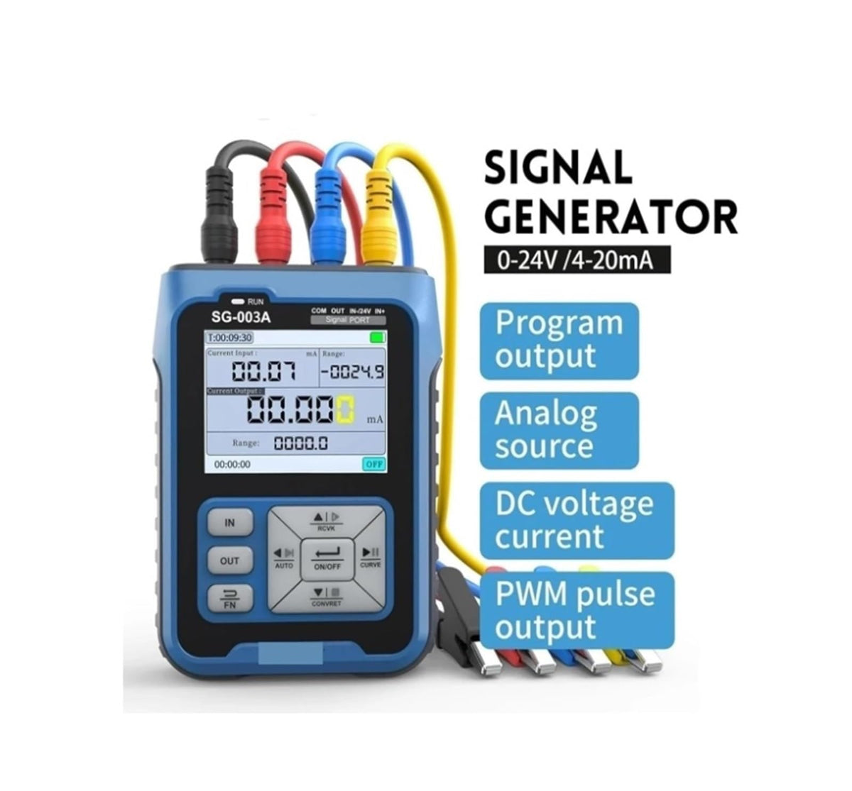 SG-003A Handheld Multifunction Signal Generator, 0-24V 4-20mA Voltage Current Analog Simulator, Professional Process Calibrator for PLC Debugging and Instrument Testing