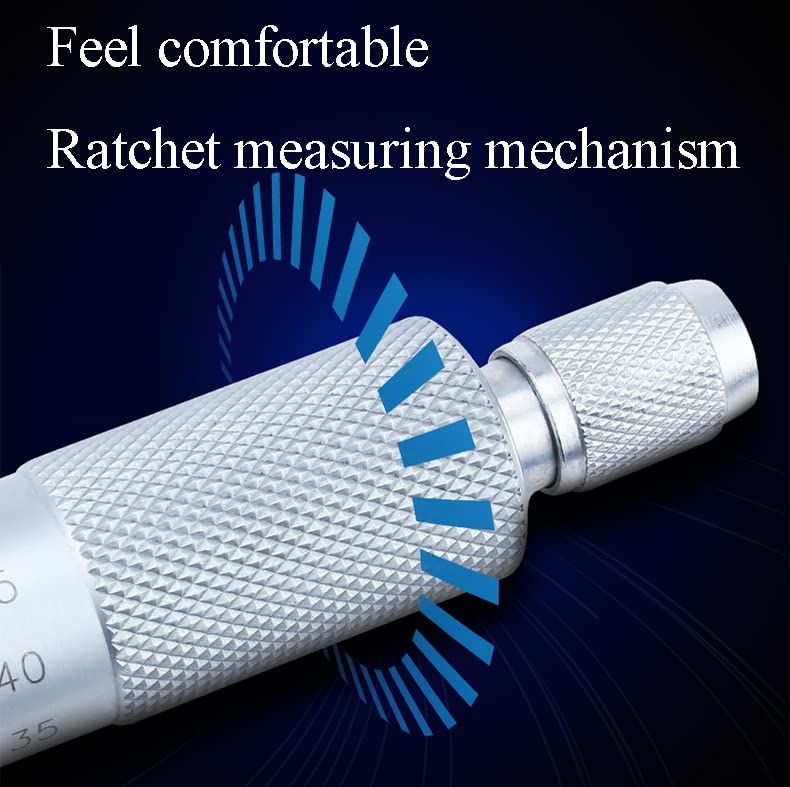 AAGAZA Electronic Outside Micrometer, 0-25mm Digital Point Double Tip Micrometer, Gauge Meter 0.001mm Thickness Measuring Gauge Tools, Carbide Tips/378