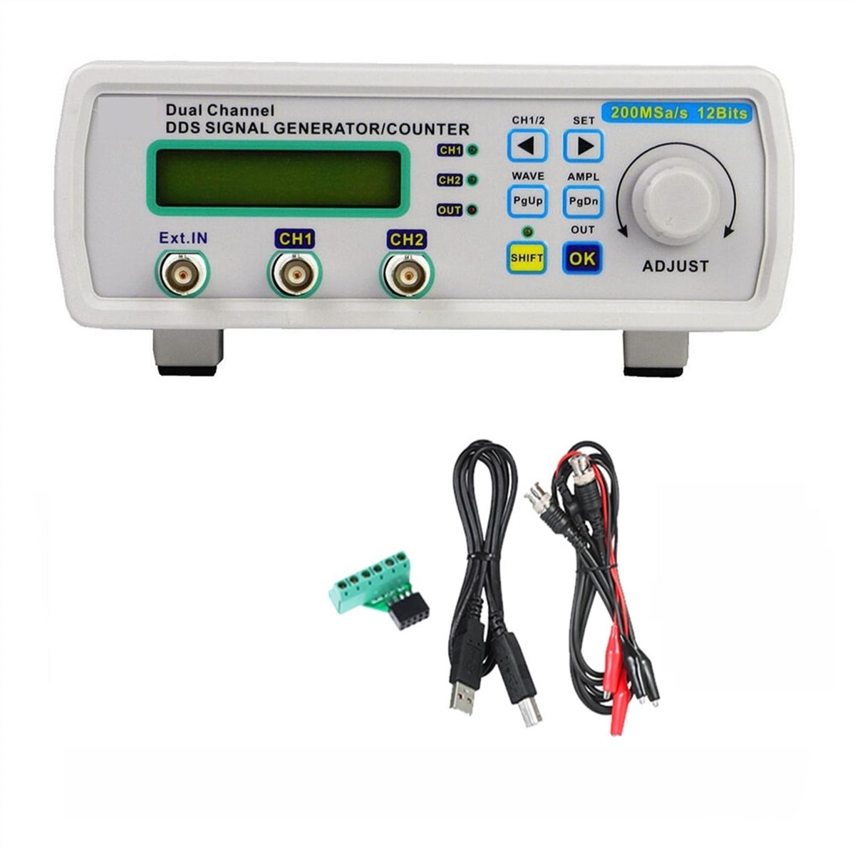 20MHz DDS Function Signal Generator Digital Control Dual-Channel Frequency Counter Arbitrary Waveform Pulse