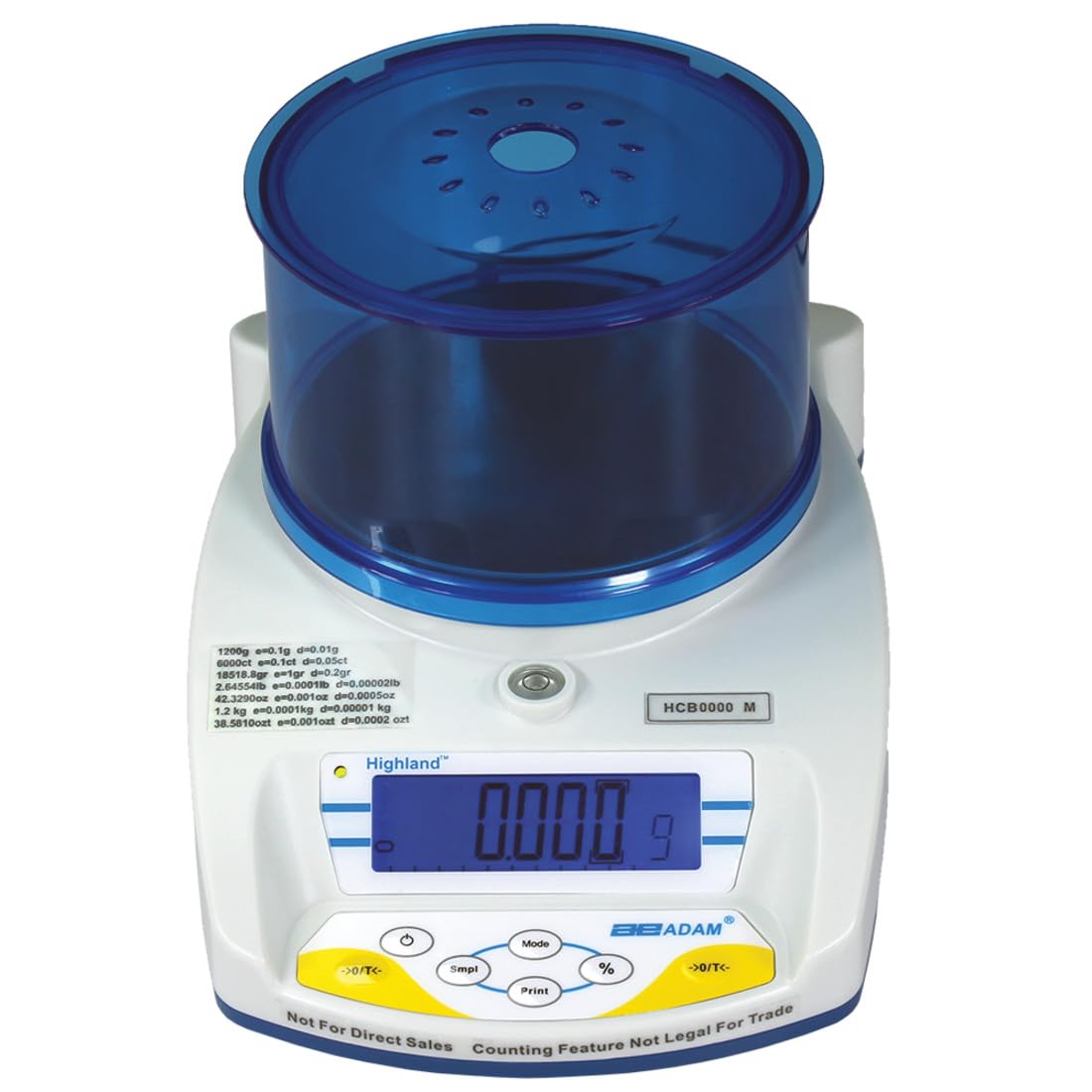 Adam Equipment Highland® HCB Approved Portable Compact Balance, Class II Scale for retailers, Jewelers, Chemists, Pharmacists, Pricing by Weight, NTEP Approved, HCB 602aM, 600g x d=0.01g e=0.1g