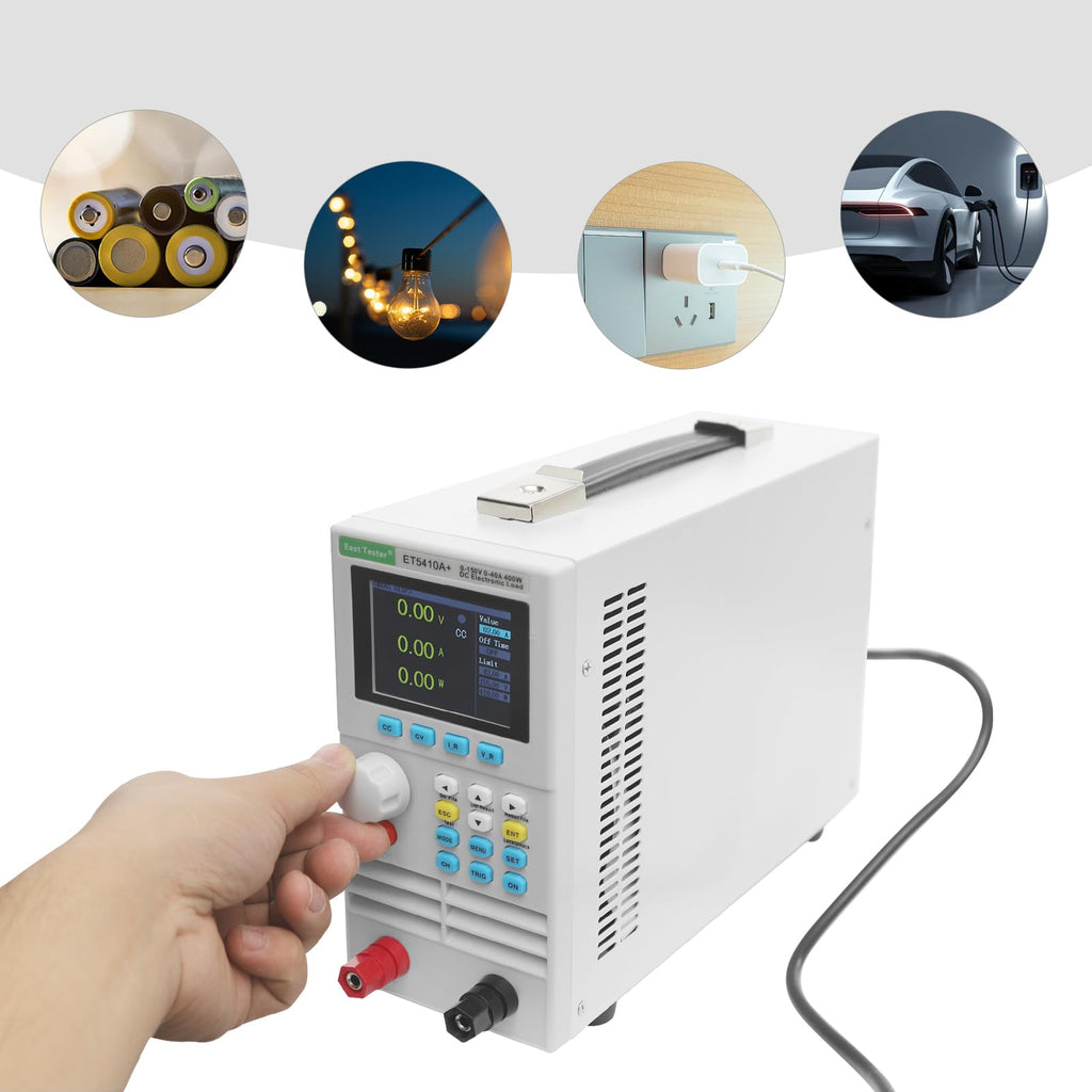 ET5410A+ Single Channel DC Electronic Load Tester,400W 150V 40A Programmable Load Tester for Testing Lighting Fixtures, Chargers, Batteries.