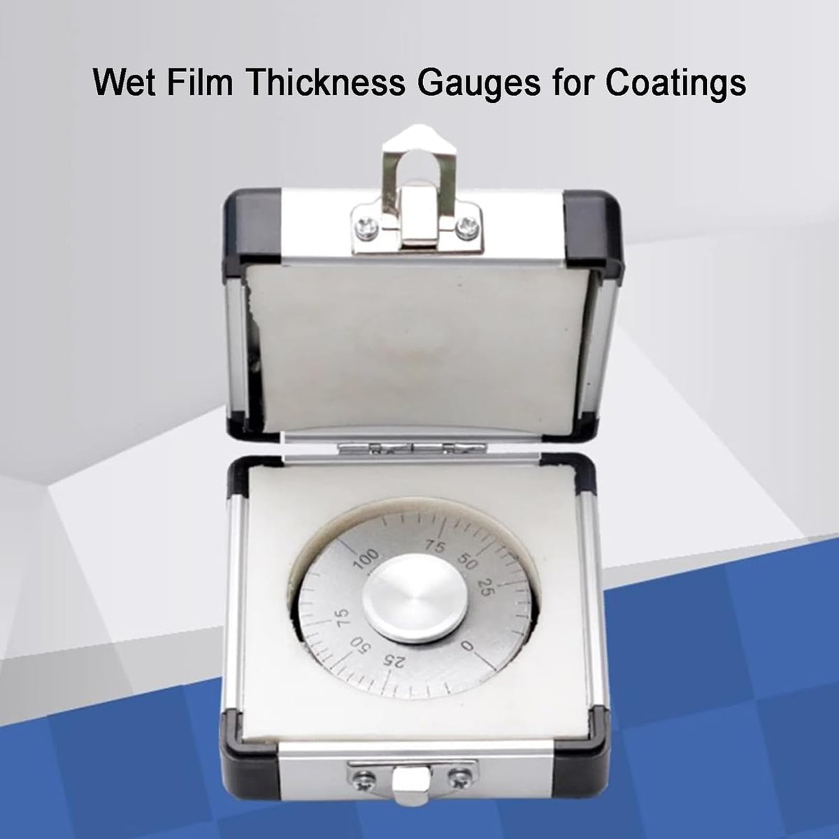 Wet Film Thickness Gauge, Stainless Steel, Accurate Measurement Tool with Clear Scale, Ideal for Paints and Inks, Includes Storage Box for Easy Transport (50um)