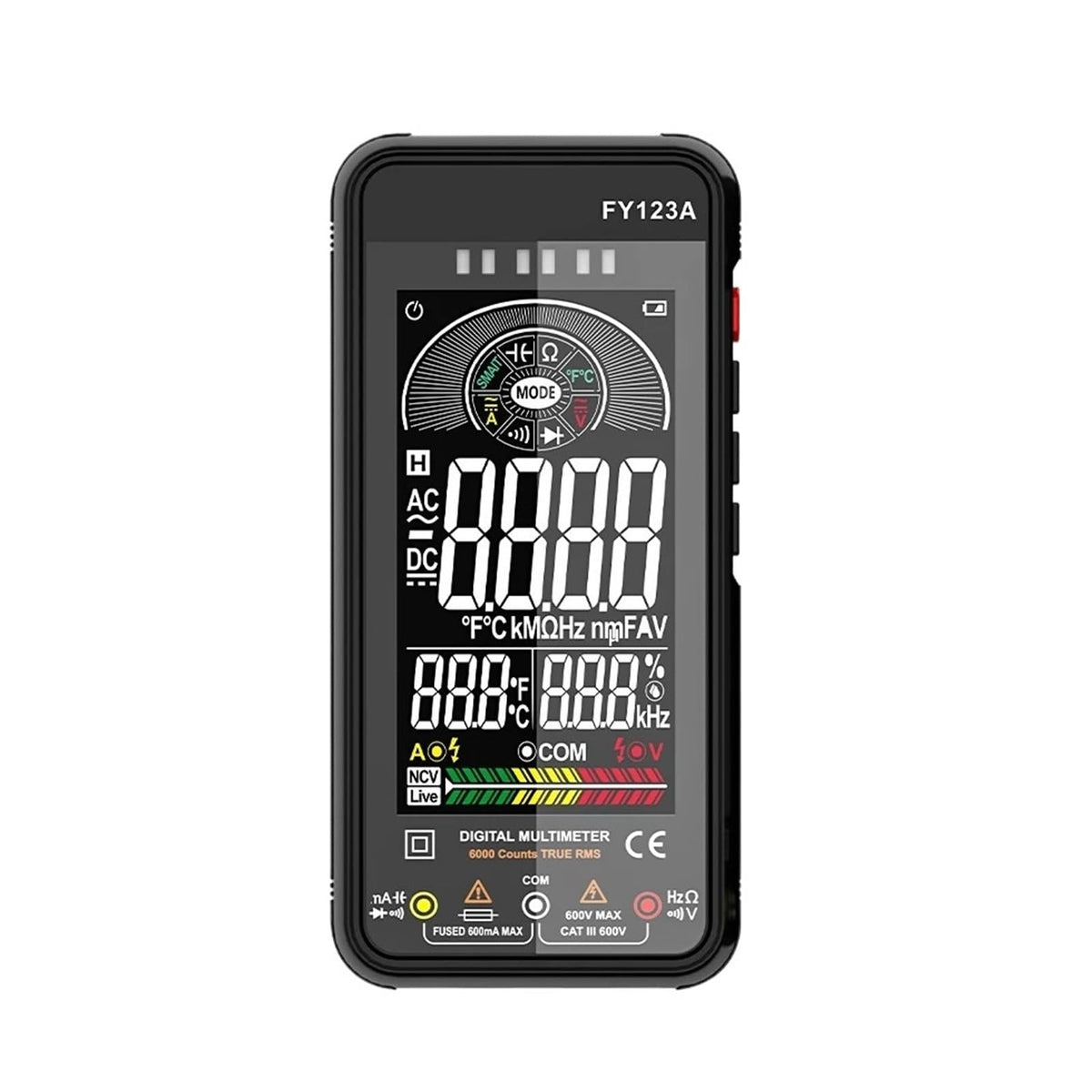 Digital Multimeter with True RMS 6000 Counts Tester Electrical Tools(FY123A)