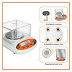 0.01G Precision Digital Electronic Balance Portable Mini Lab Jewelry Gold Weighing Scale Analytical Wide Applications,One Color-600g 0.01g