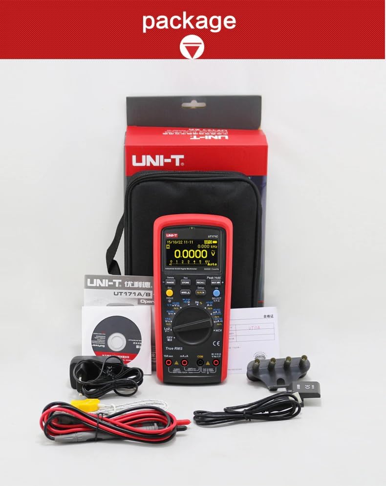 UNI-T Uni-Trend Multimeter clamp Meter UT171B UT171C Industrial True RMS Digital Multimeter VFC Low-Pass Filtering USB/Bluetooth Communication（UT171C）