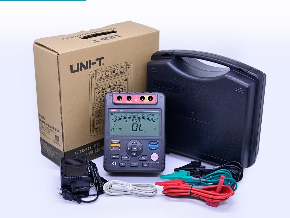 UNI-T UT511/512/513A Insulation Resistance Testers Meter Megohmmeter Voltmeter Auto Range Test Voltage up to 5kV(UT512)