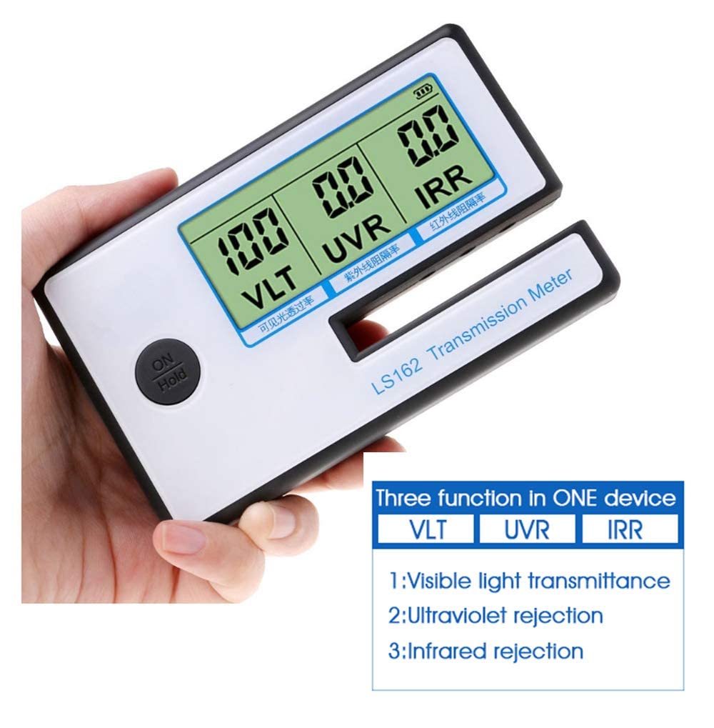 3 in 1 Solar Film Transmission Meter Window Tint Meter with UV IR Rejection Visible Light Transmittance Meter VL 550nm UV 365nm IR 950nm