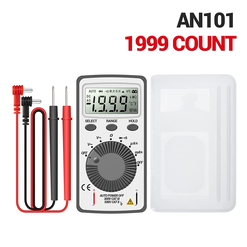 Mini Digital Multimeter Multimetro Tester DC/AC Voltage Current LCR Meter Pocket Professional Testers with Test Lead