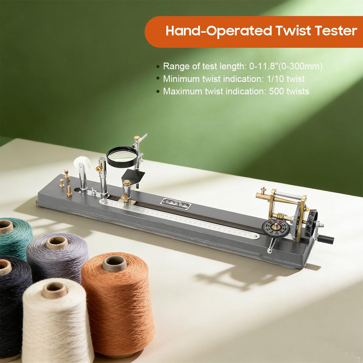 Manual Twist Tester/Yarn Twist Testing/untwisting Machine 0-11.8"