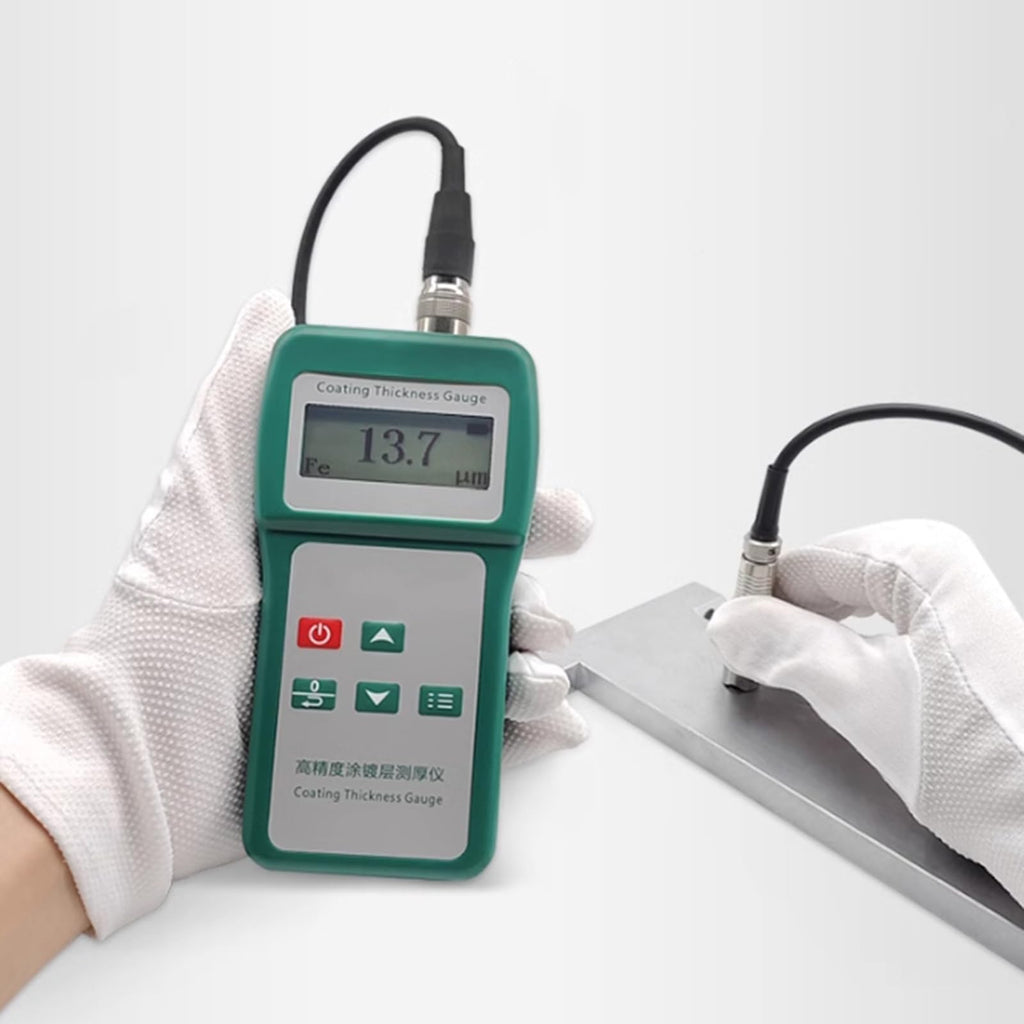 Professional Coating Thickness Gauge, Paint Depth Tester, Range 0-1500um, with Fe/NFe Probe, LCD Display, Single/Continuous Measurement, for Steel Aluminum Metals