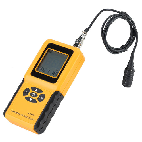 0-1800μm Coating Thickness Meter, Digital Coating Depth with LCD Backlight Display for Precise Measurement