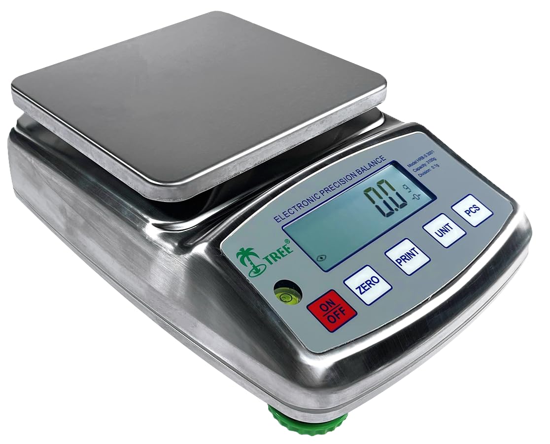 Top Loading Precision Scale, 3000 g x 0.01 g Stainless Steel Balance