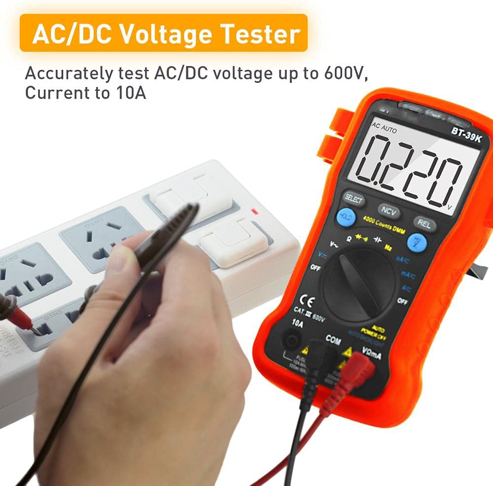 Multimeter Auto Range Digital Avometer Universal Meter 4000 Counts with New Substitutable Fixed Mode,NCV,DC/AC