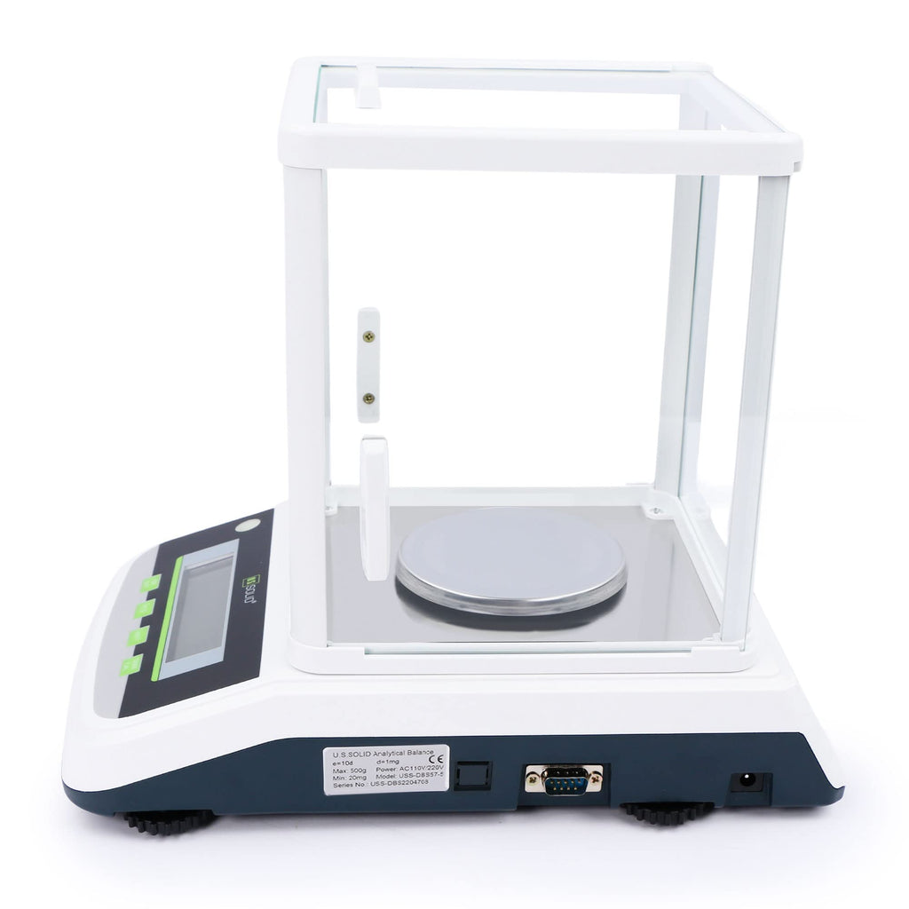 U.S. Solid 1mg Analytical Balance Digital Lab Precision Scale, RS232 Interface, AC100V-240V/4xDC1.5V (100g)