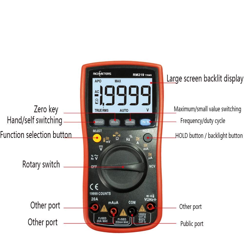 Multimeter Digital high-Precision Automatic Electrician Repair Table Four and a Half Multi-Function