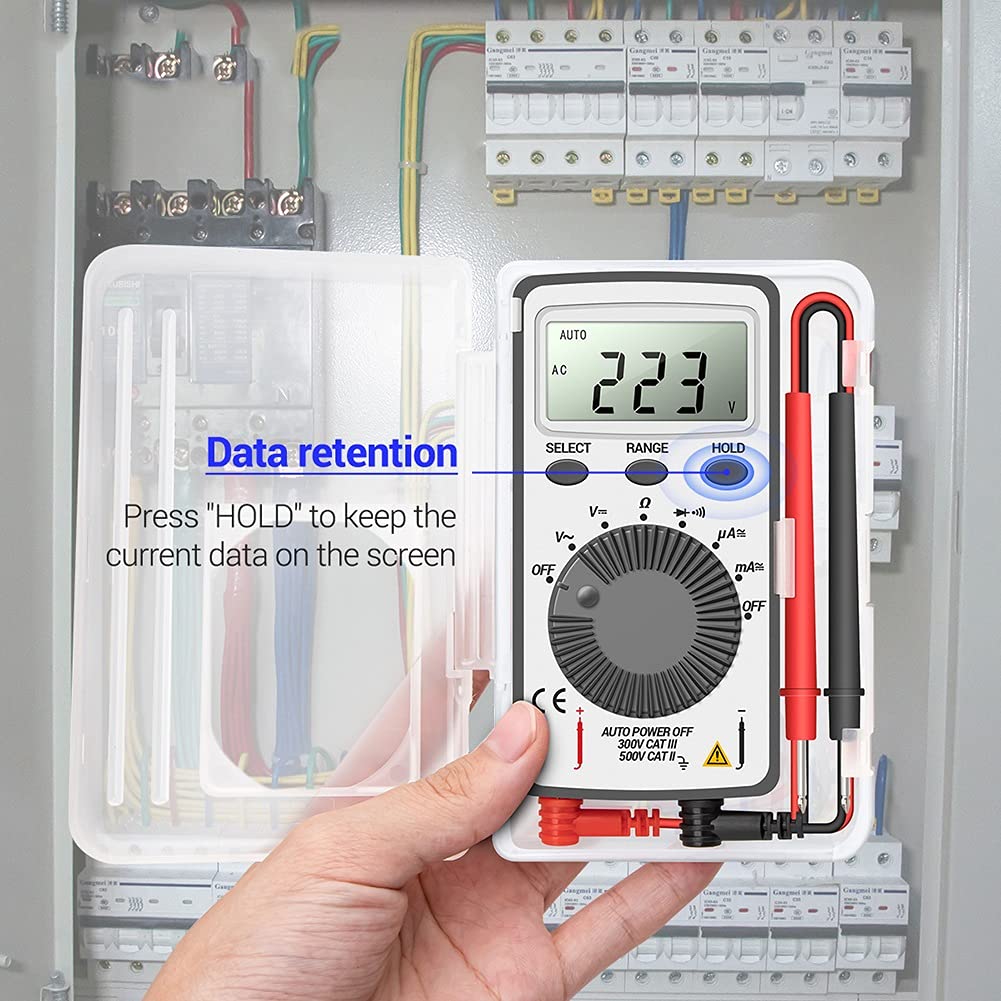 Mini Digital Multimeter Multimetro Tester DC/AC Voltage Current LCR Meter Pocket Professional Testers with Test Lead