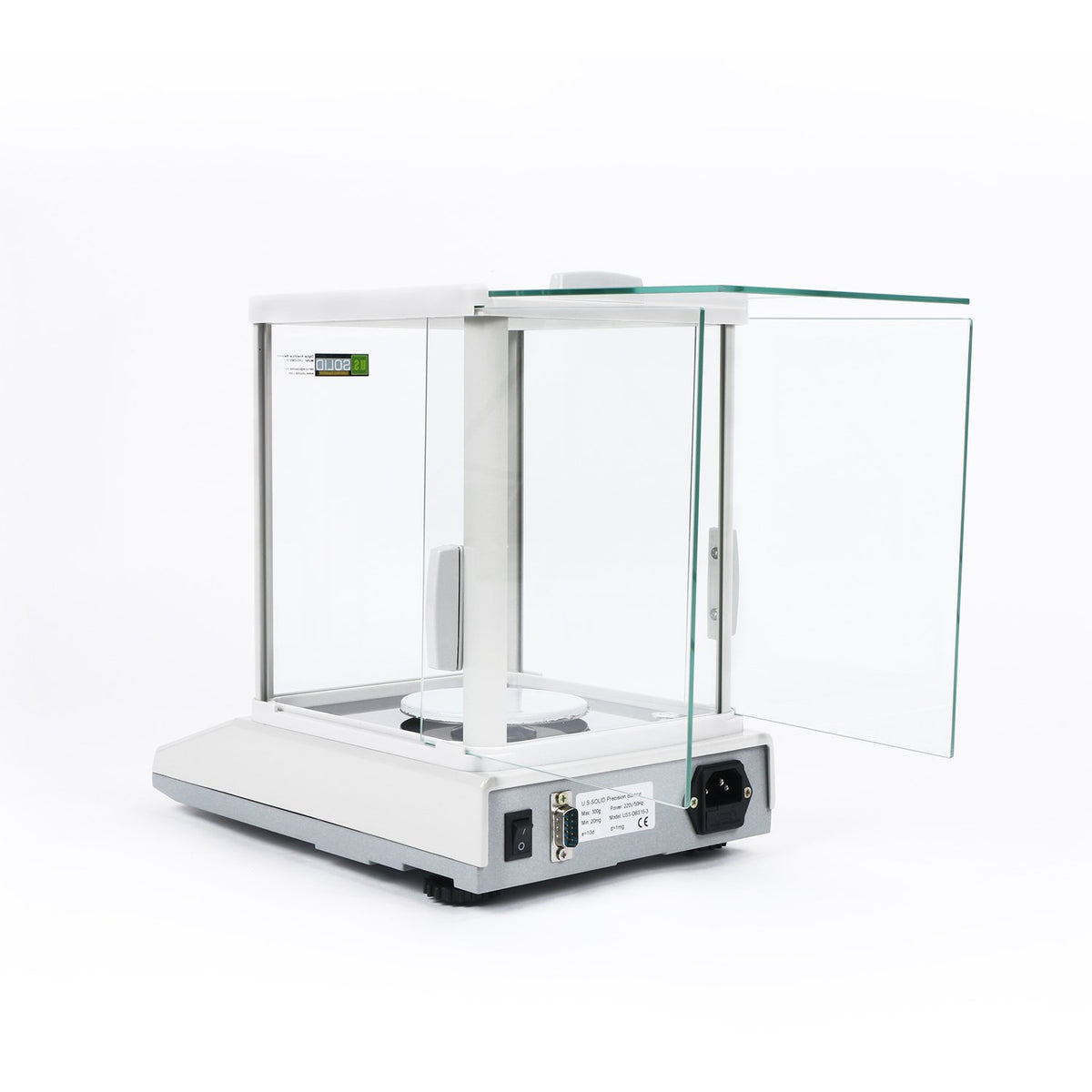 U.S. Solid Analytical Balance, 500g x 0.001g/1mg High Precision Lab Scale, Digital Balance - 5 Weighing Units, Glass Draftshield, RS232 Interface & Piece Counting, 200g Calibration Weight