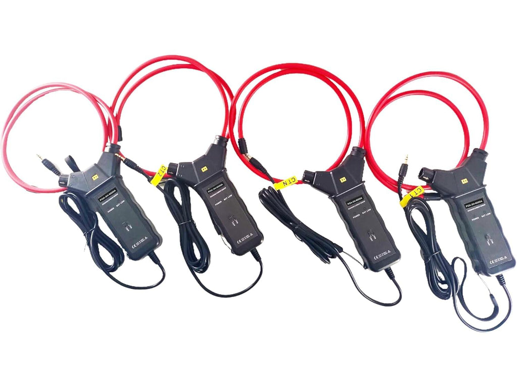 4 PCS 6000A Flexible Coil Current Clamp Sensor with CT Size Ф300mm Current 10A to 6000A for Three Phase Power Quality Analyzer Meter ETCR5000