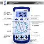 Voltmeter Ammeter Ohm Tester High Safety Handheld Meter Electrical Testing Tool LCD Digital Multimeter(E)