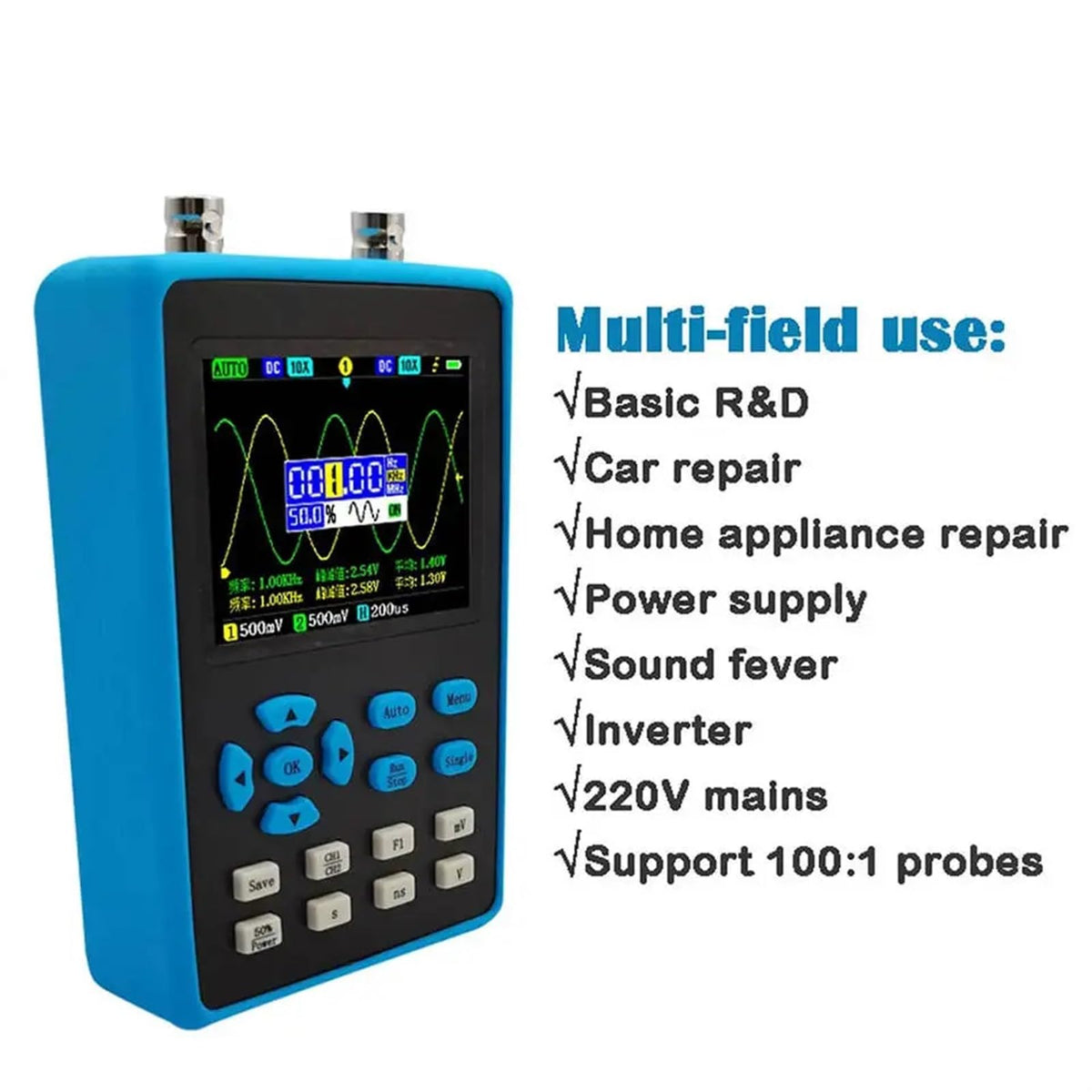 LCR Meter, Digital LCR Bridge Tester Resistance Inductance Capacitance Meter ESR Test Kit with Built-in Battery