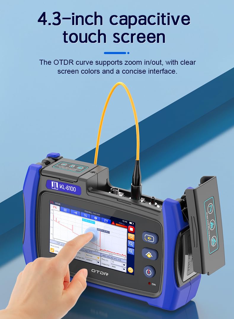 1310 1550nm 26 24dB Multi-Functional JILONG OTDR with OPM OLS V-F-L and Fiber Optical Fiber Fusion Splicer Core Alignment Splicing Loss 0.01dB Electrodes 48000 Times