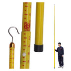 Telescoping Height Measuring Stick 32.8ft (10m) for Forestry & Utility Work, Epoxy Resin Gauge with Hook, Durable Distance Measuring Pole for Linemen (1 Pack)
