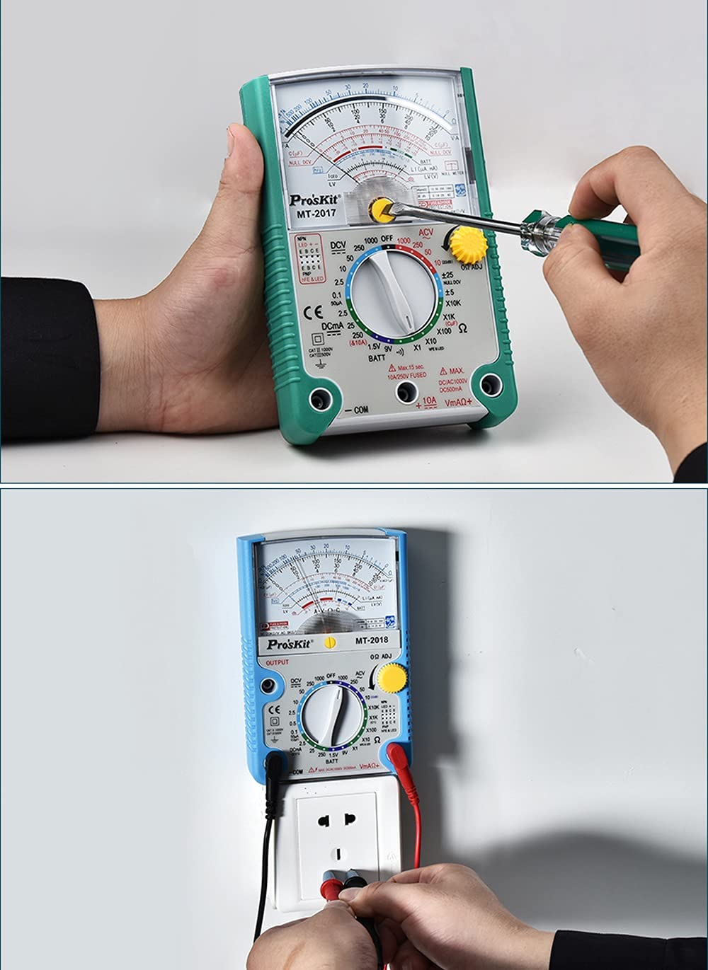 Protective Function Analog Multimeter Safety Standard Ohm Test Meter AC Voltage Current Resistance