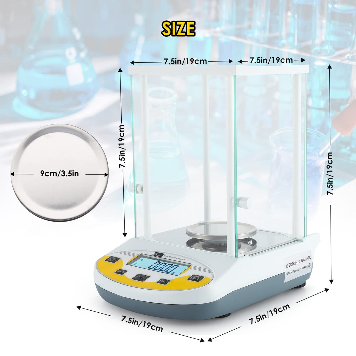 CGOLDENWALL Digital Analytical Balance High Precision Scale Digital Electronic Balance Scale for Laboratory Pharmacy (500g 1mg)