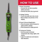 Power Probe 3 Circuit Tester Kit with Case & Accessories (PP319FTCGRN)