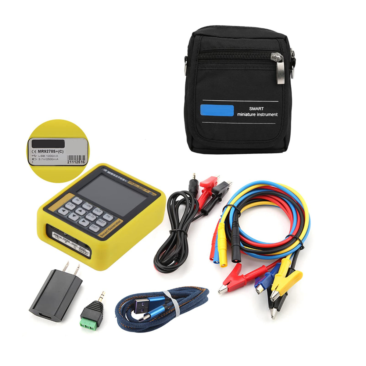 High Calibration Current Voltage Thermocouple Generator - 4 to 20mA Generator with Black Bag - AC100-240V Power Supply - for Electrical Testing - Industrial Use