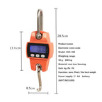 Digital Crane Scale, Hanging Scale, 300kg Crane Scale Heavy Duty Electronic Stainless Steel Hook Hanging Scale Digital LCD Loop Weight Balance Industrial Scales for-200kg Orange-1