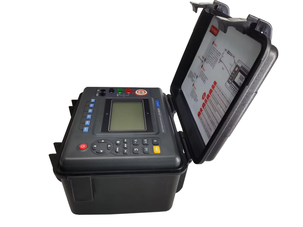 15KV High Voltage Insulation Resistance Tester Insulation Tester with Rated Applied Voltage 500V 1000V 2500V 5000V 10KV 15KV Insulation Resistance Range 0.01MΩ～50TΩ Resolution 0.01MΩ
