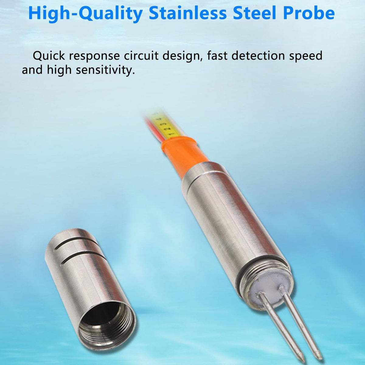 Water Level Meter, Stainless Steel Probe, 10-300m Cable Reel, Groundwater/Well Depth Detector, Accurate Liquid Level Measuring Tool(30m)