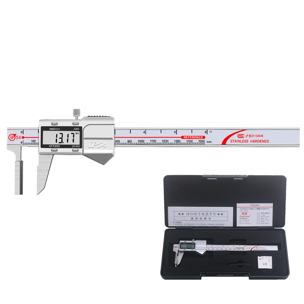 Screw Head Thickness Caliper 0-6 Inch, Precision Measuring Tool for Screw Head Height, IP54 Dust and Splash Resistant, Stainless Steel