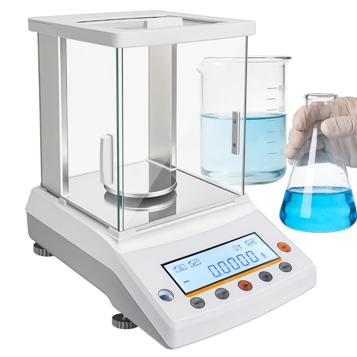0.0001g x 220g Lab Digital Analytical Balance 0.1mg/220g Digital Scale Precision Weighing Accuracy Electronic Scientific Analytical Scale for Pharmacy, Lab, Jewelry Store