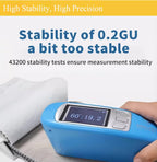 Digital Glossmeter 60 Degree Gloss Tester Non-Metallic Material Surface Gloss Measurement USB Interface Accuracy 0.2GU with 60 Degree Measuring Range 0 to 1000GU 10000 Groups Storage