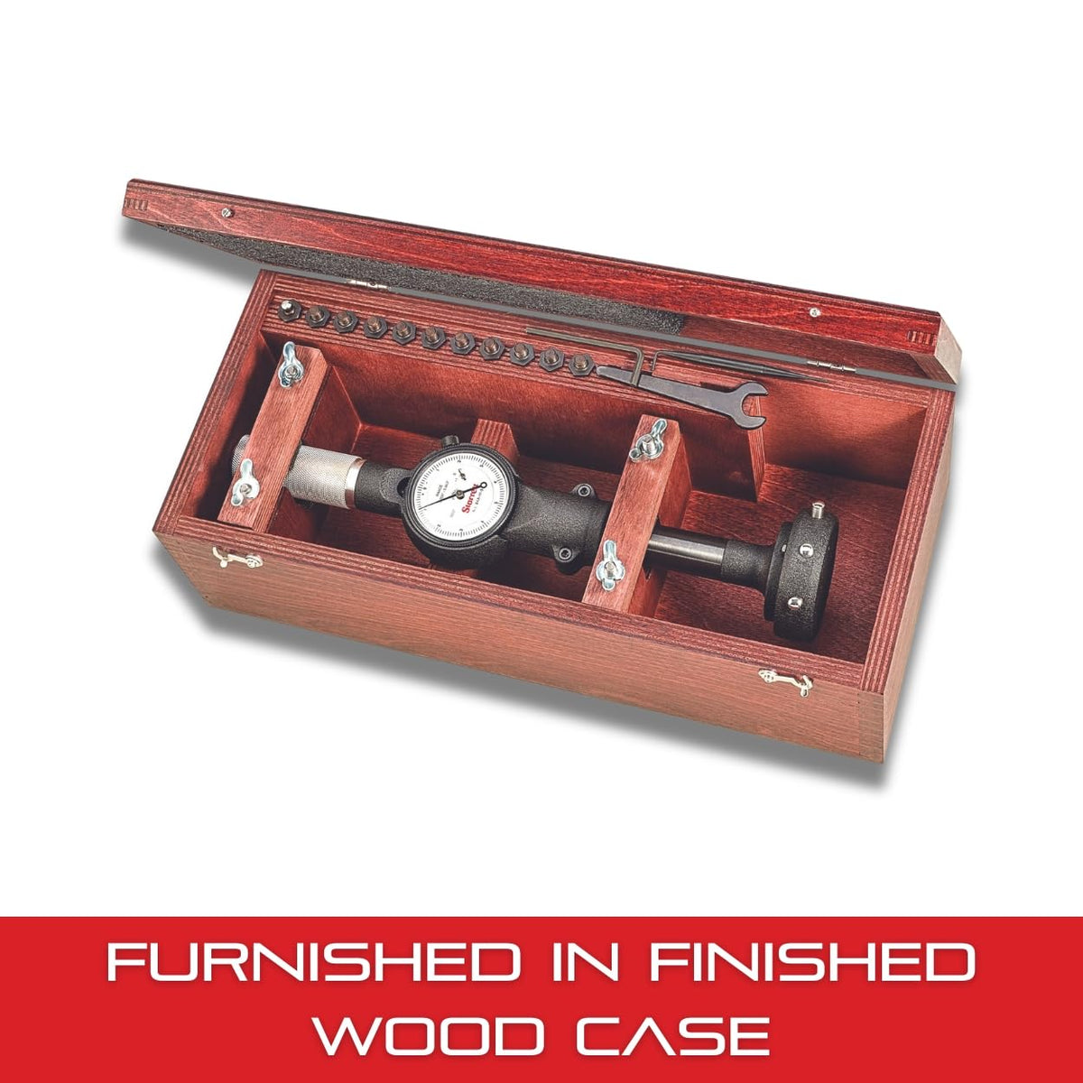 Starrett 84 Series Dial Bore Gage, 3-5-3/16" Range, .0001" Graduation