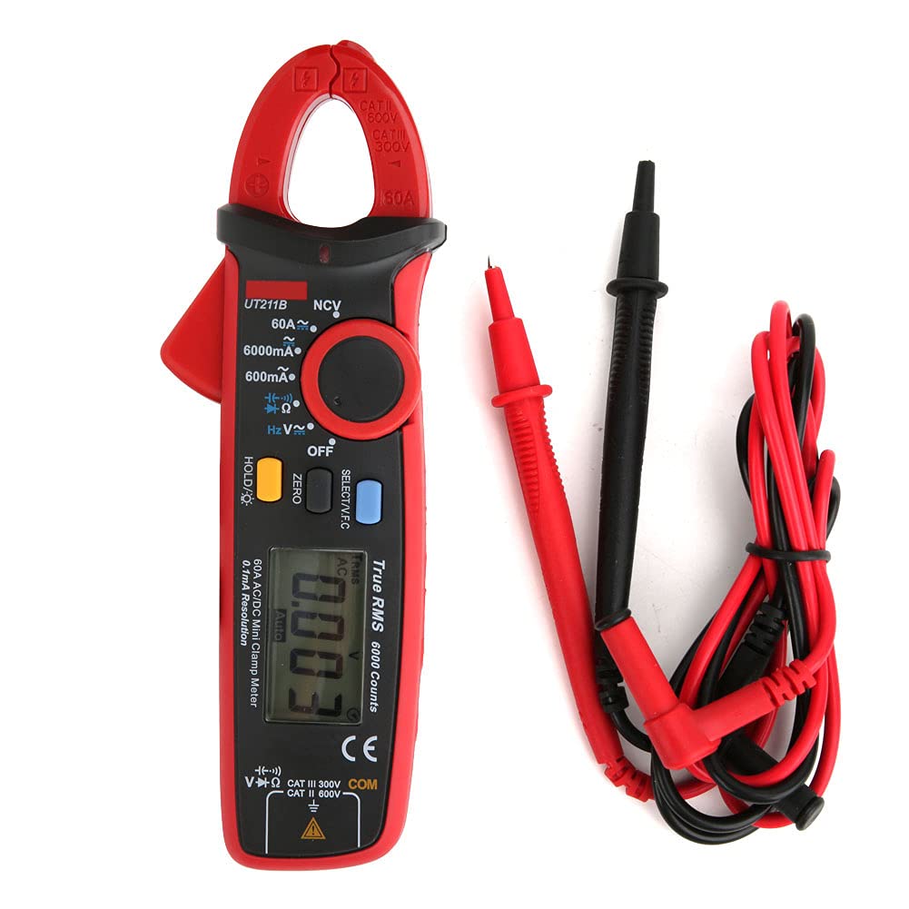 UT211B Mini Clamp Meter, ABS Portable Mini Precise Clamp Meter, Digital Clamp Meter, Clamp Multimeter for Current Measurements