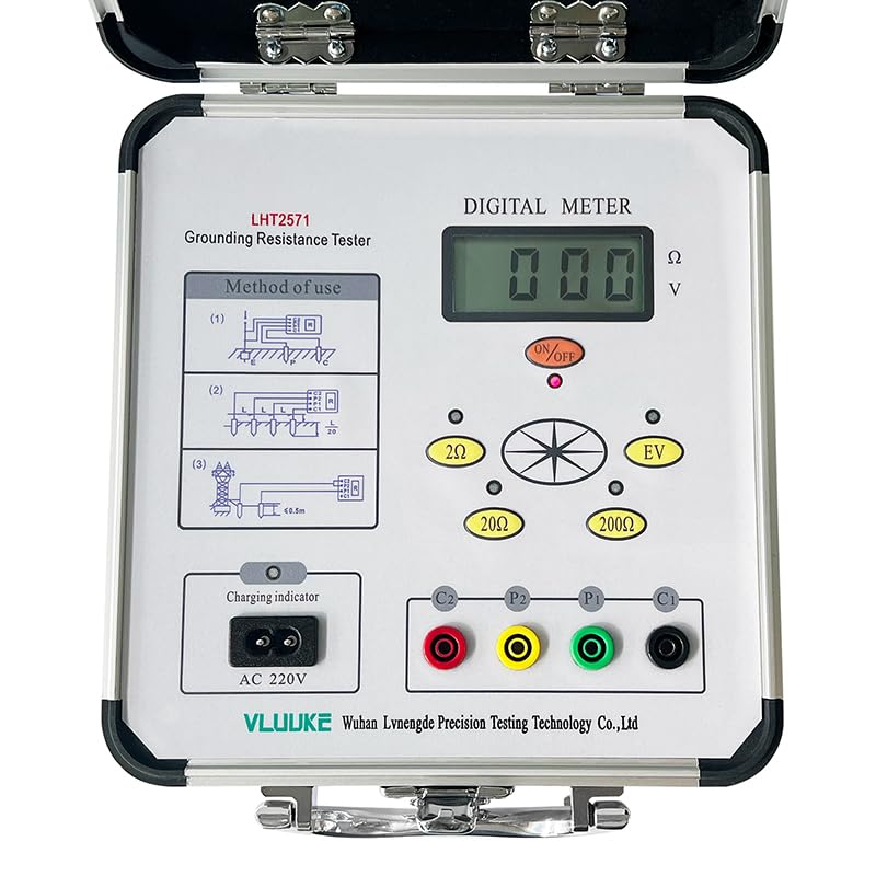 Digital Grounding Resistance Tester DC/AC Resistance Meter Instrument