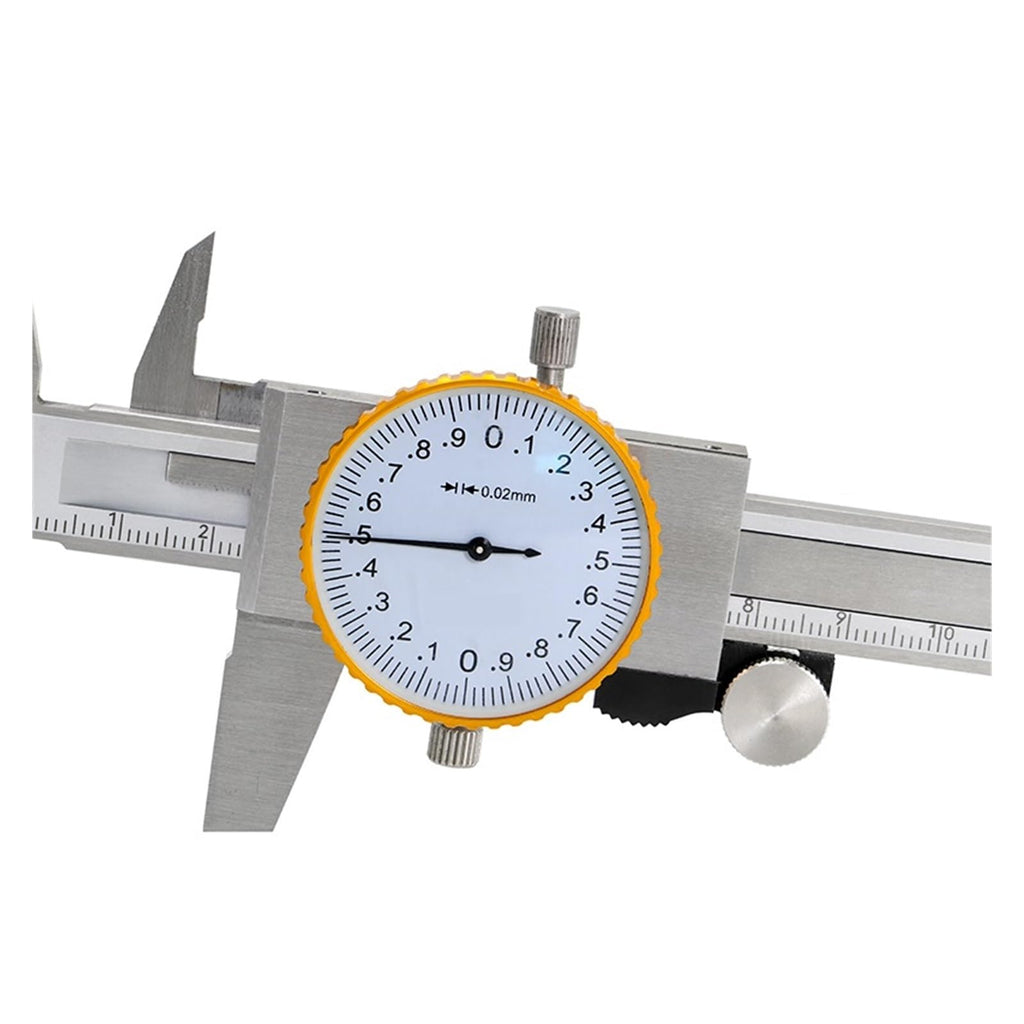 Vernier Calipers 200 Mm 0.02 Shock Proof Dial Caliper Gauge Micrometer Stainless Steel Vernier