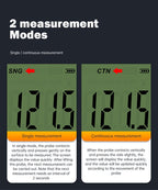 Thickness Gauges VC200 Coating Thickness Gauge for Car Paint Tester Coating Meter with LCD Backlight Ultra-Precise Fe and NFE