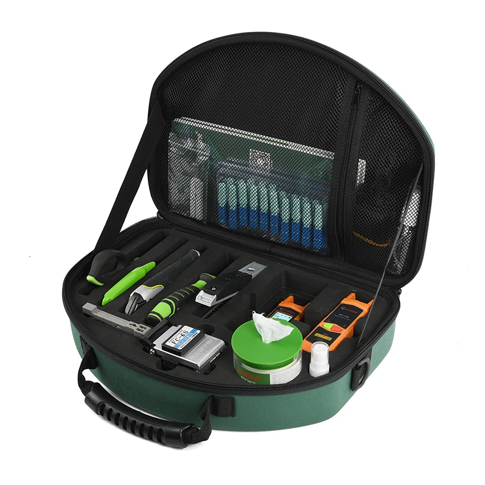 KFH Series FTTH Toolkit KFH-63D with Fiber Optic Power Meter, Fiber Visual Fault Locator, All Kinds of Fiber Strippers, SC/PC Quick Connector