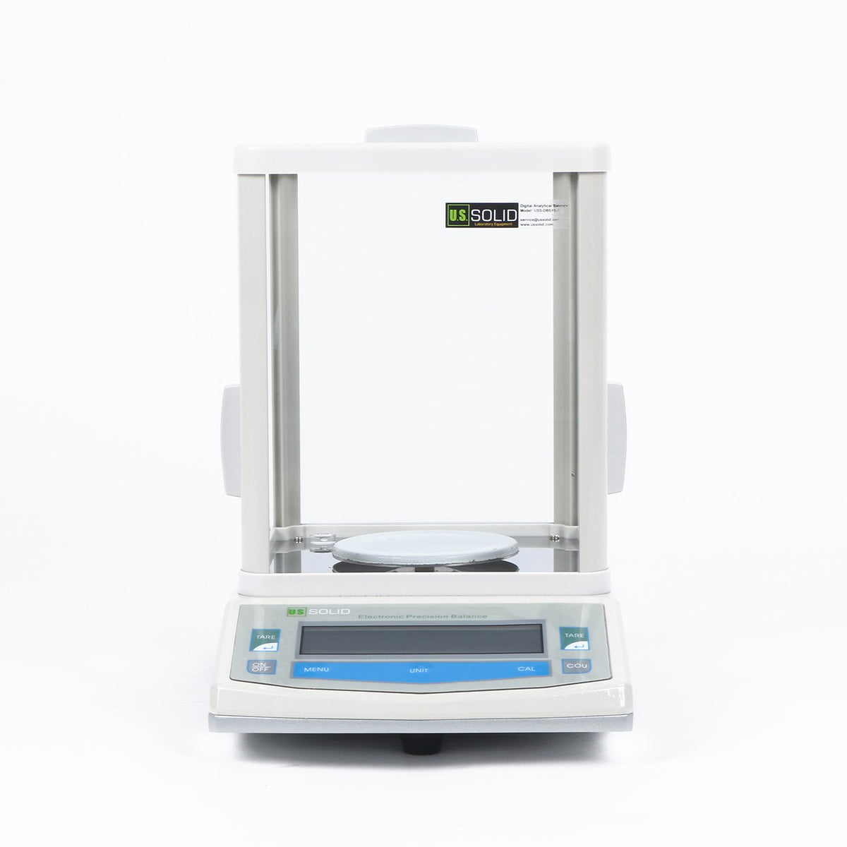 U.S. Solid Analytical Balance, 500g x 0.001g/1mg High Precision Lab Scale, Digital Balance - 5 Weighing Units, Glass Draftshield, RS232 Interface & Piece Counting, 200g Calibration Weight