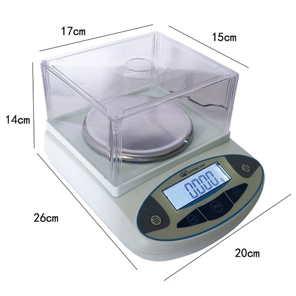 Digital Analytical Balance 0.01g High Precision Lab Scale Electronic Balance for Scientific Counting and Tare Function with Cover Scales (Color : 3000g/0.01g) (2000g/0.01g)
