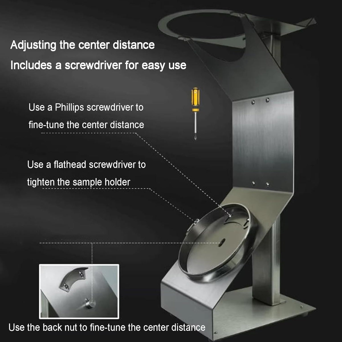 Textile Fabric Spray Rating Tester, Textile Surface Wetness Tester,with Adjustable Height Knob Nozzle, for Textile
