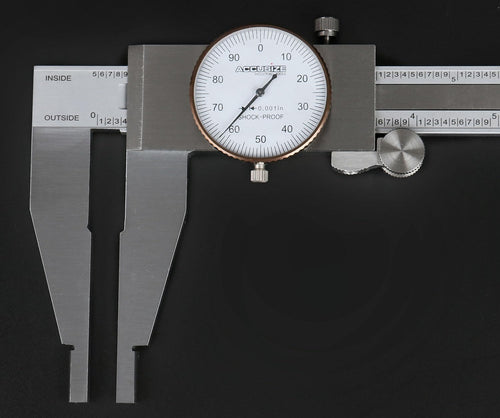 Accusize Heavy-Duty Dial Caliper, 0-24", Stainless Steel