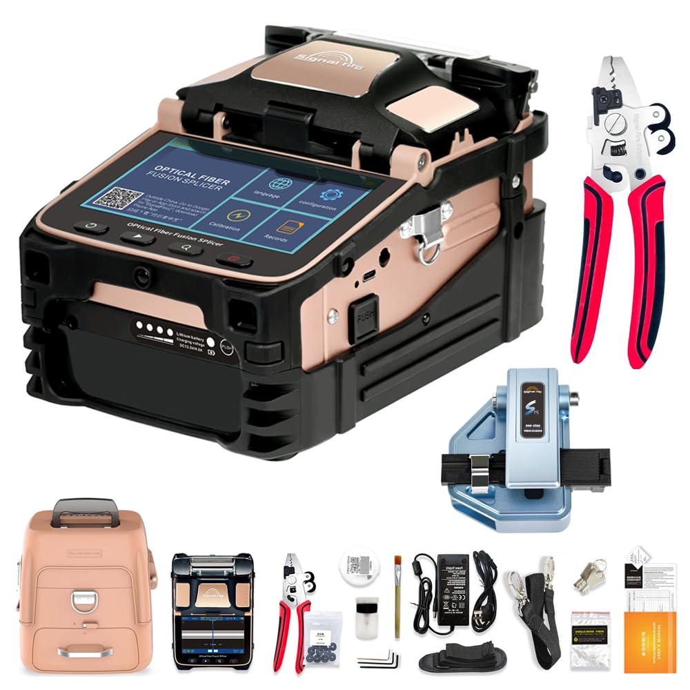 SM&MM Automatic Intelligent Optical Fiber Fusion Splicer Welding Splicing Machine & Fiber Cleaver Kit (Ai-12)