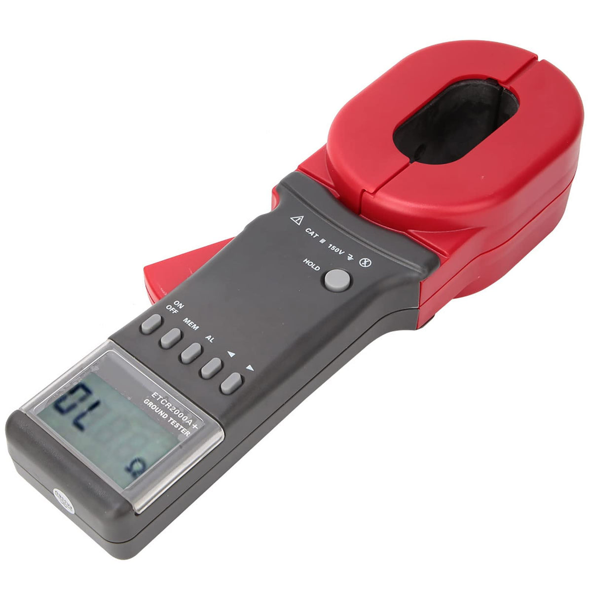 WALFRONT Resistance Clamp Tester 0.01-200 99 Sets Record Grounded Systems with Loops for Electric Power Telecommunications Meteorology and Oil Fields