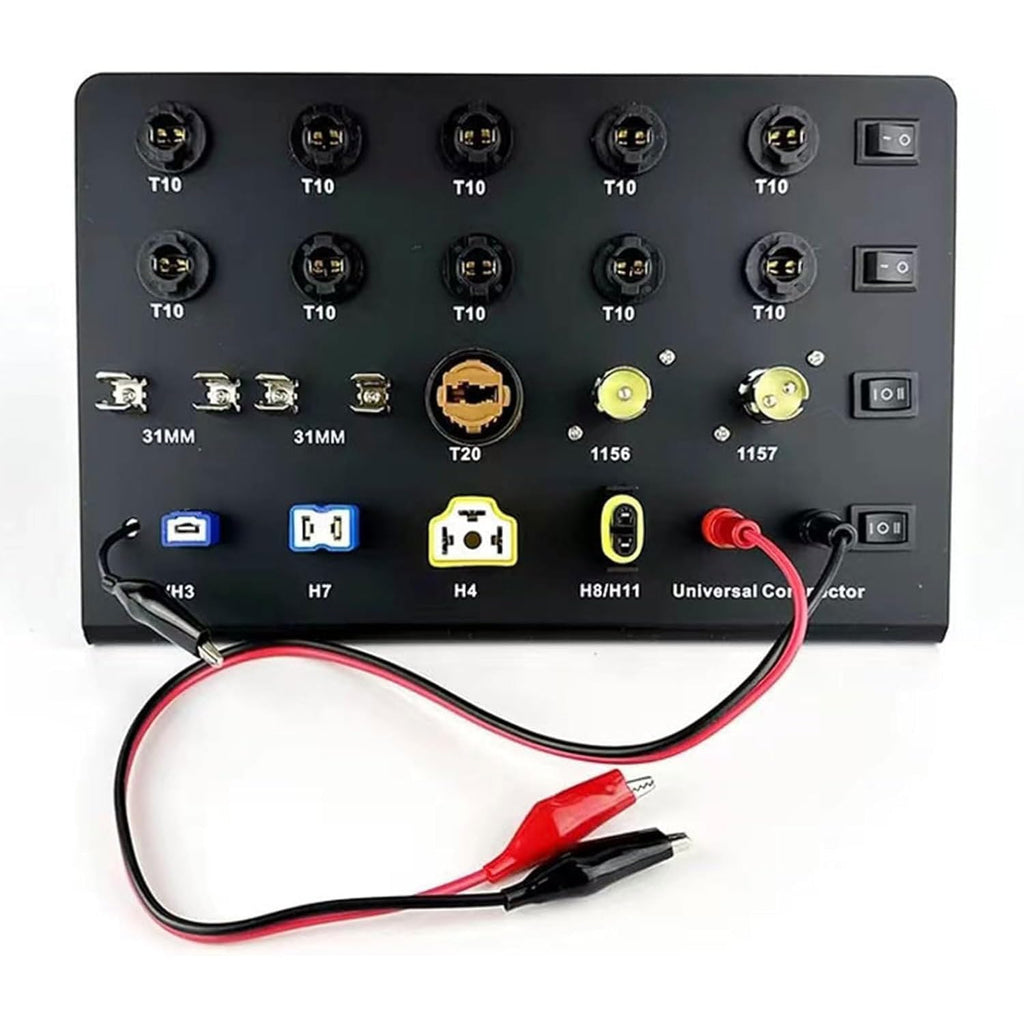 LED Headlight Test Kit, Multifunctional Auto Car Headlight Test Board, Allows Testing 1-500W Car Lights 12V, Portable Automotive Lighting Testing Equipment, for Automotive Repair