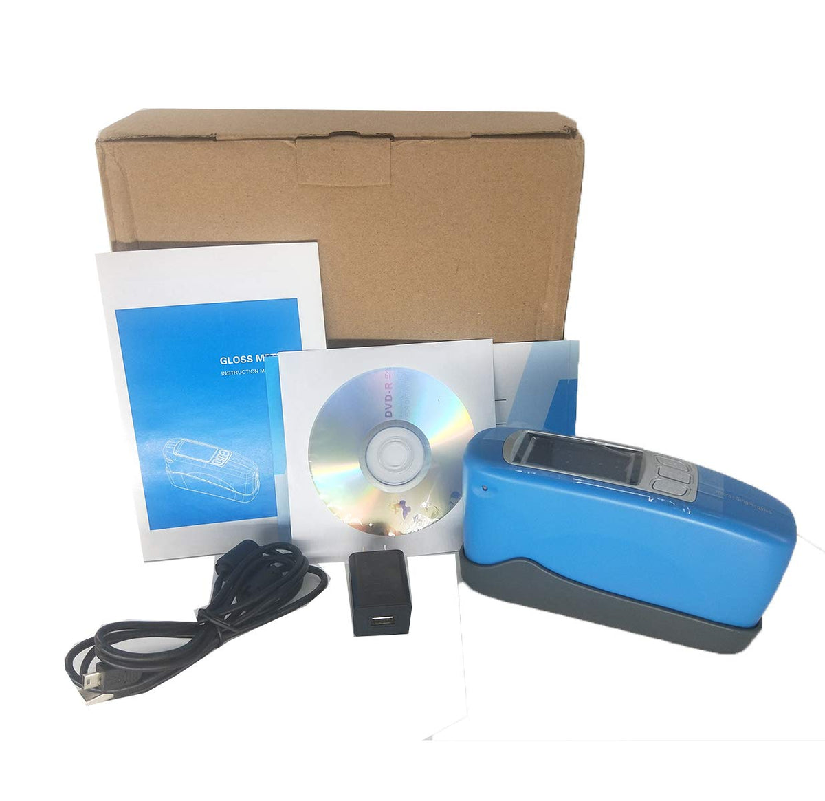 60 Degree Gloss Meter Single Angle Glossmeter for Paint Plastic Ceramics with Measuring Range 0 to 1000GU